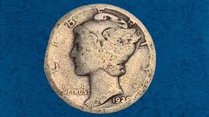 1929 Mercury dime clipped planchet error showing curved section of metal missing from the coin rim